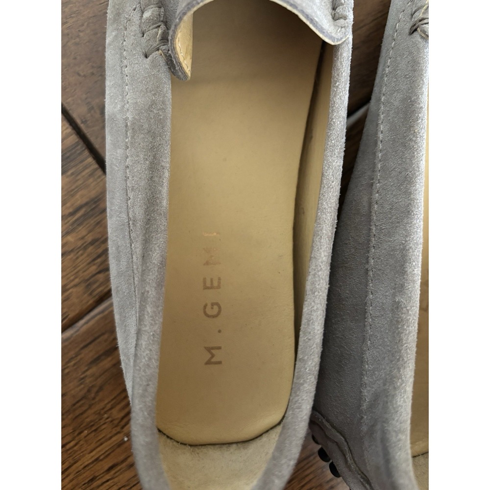 M.Gemi Felize Suede Mocassin Italian Leather Driving Shoe Women's 38 / 7.5 Gray - Picture 4 of 8